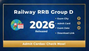 Railway RRB Group D Exam City and Admit Card Released