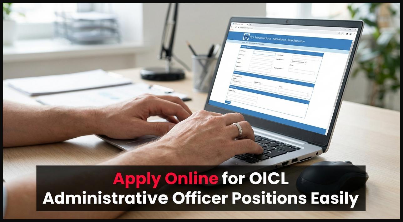 Hands typing on a laptop keyboard with an online application form visible on the screen, demonstrating how to apply.