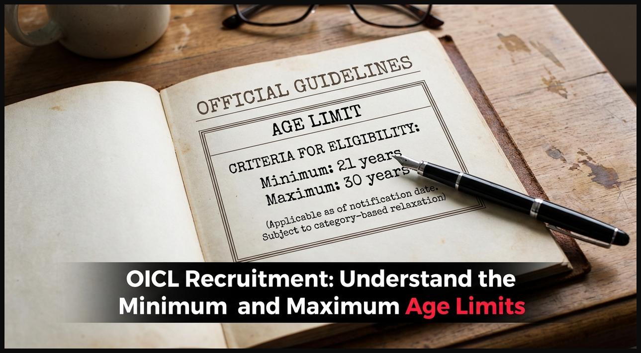 A document highlighting specific age limit criteria, such as minimum and maximum age, for a recruitment process.