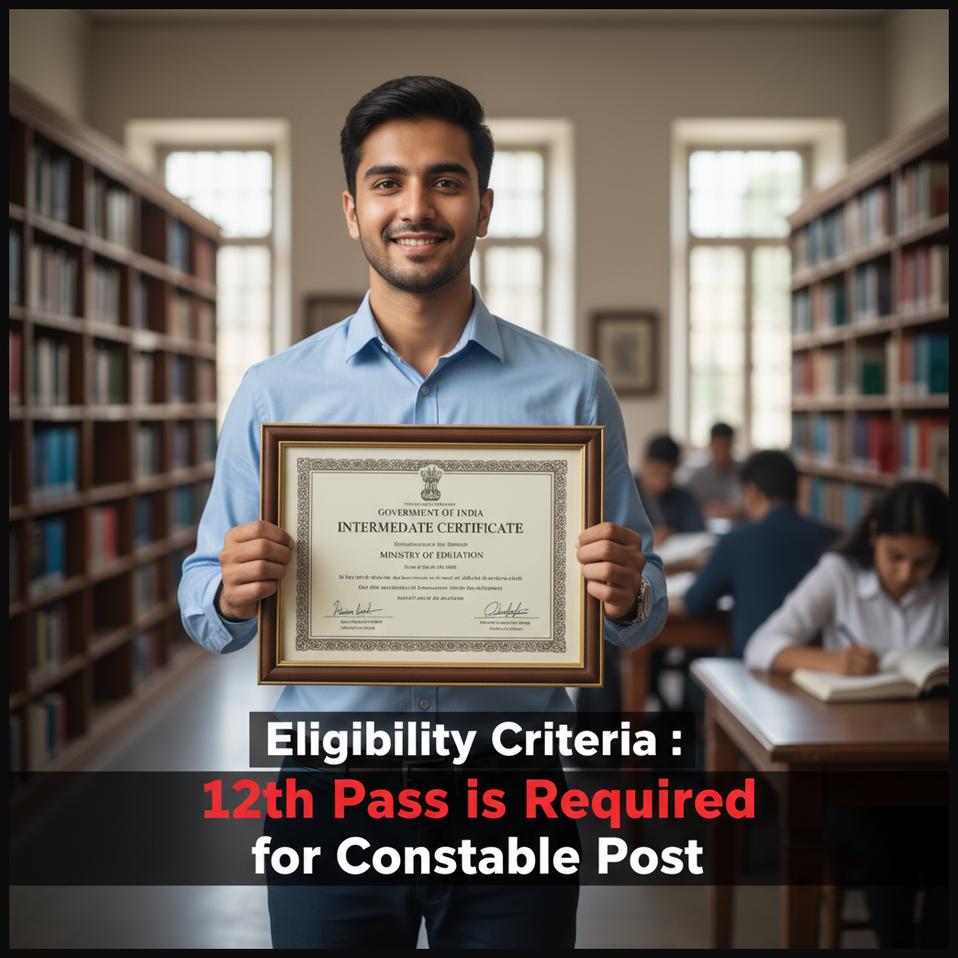 A person holding a 12th-grade certificate, symbolizing the essential educational eligibility for police constable.